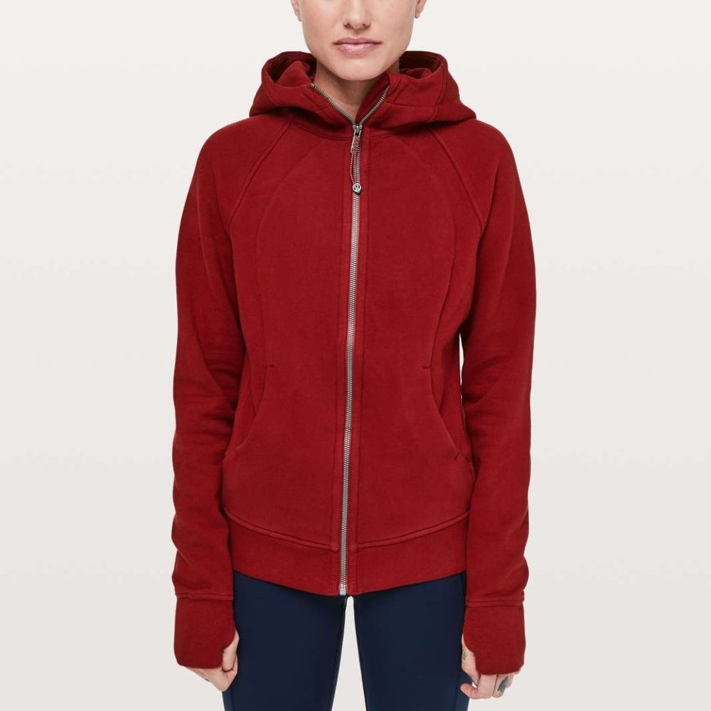 Lululemon Scuba Hoodie Red Fleece Zip Up